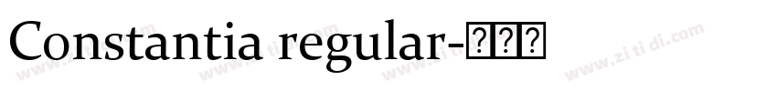 Constantia regular字体转换